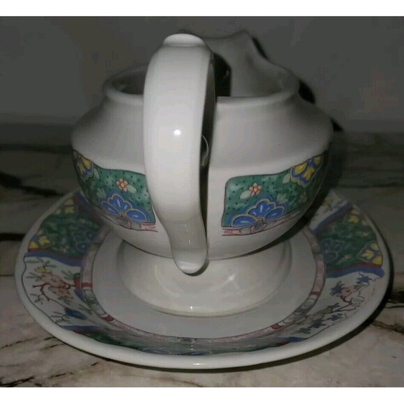 Mikasa Provincial China CV900‎ Villa Medici Gravy Boat & Matching Plate Vintage - Picture 7 of 10